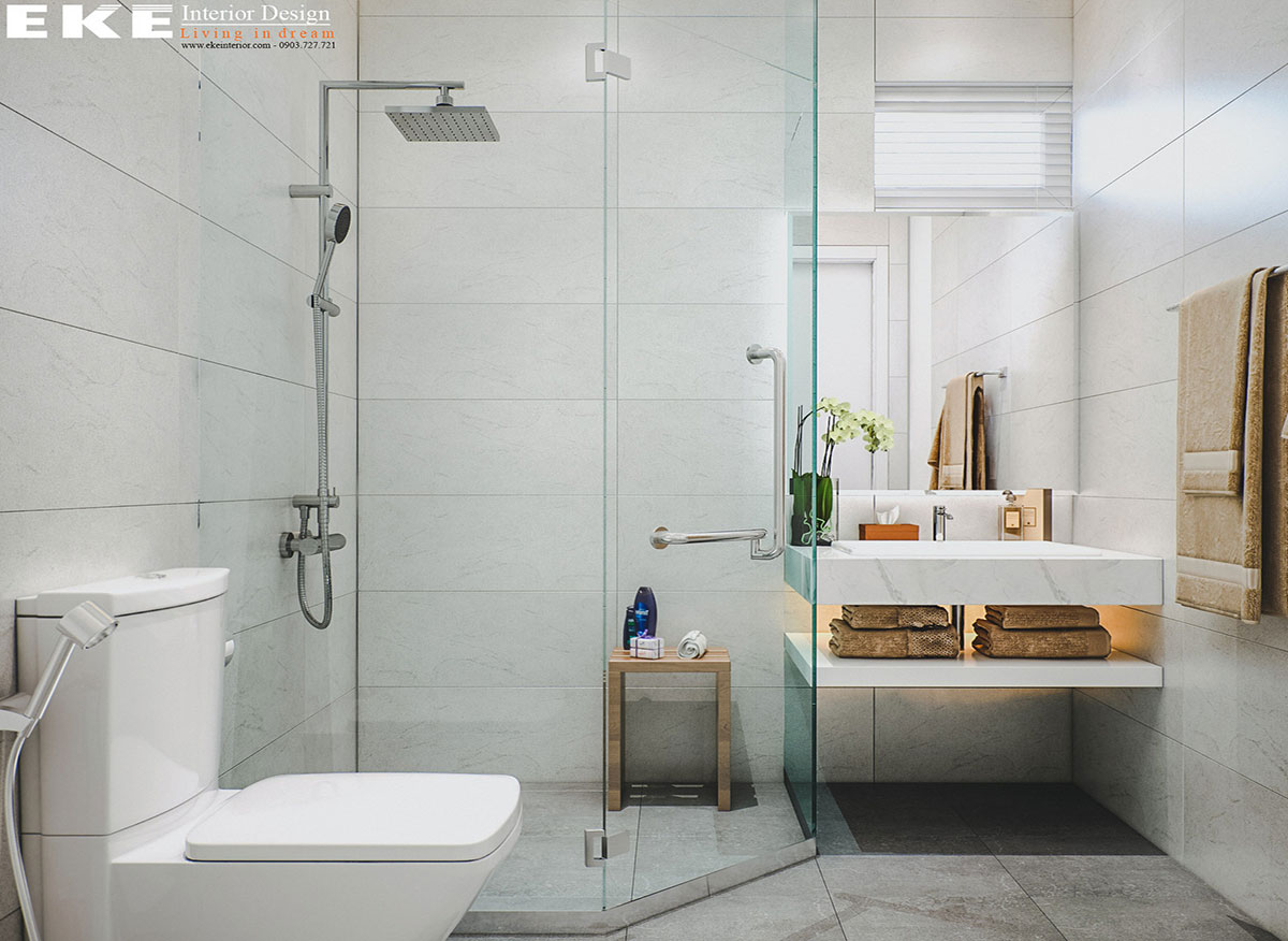 Thiết kế nội thất căn hộ phong cách Scandinavian-phòng tắm
