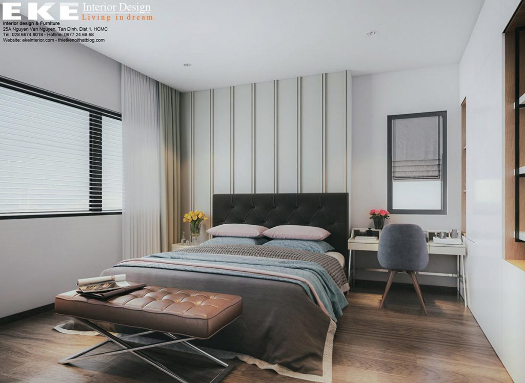 Thiết kế nội thất căn hộ Sunrise City View -mẫu phòng ngủ