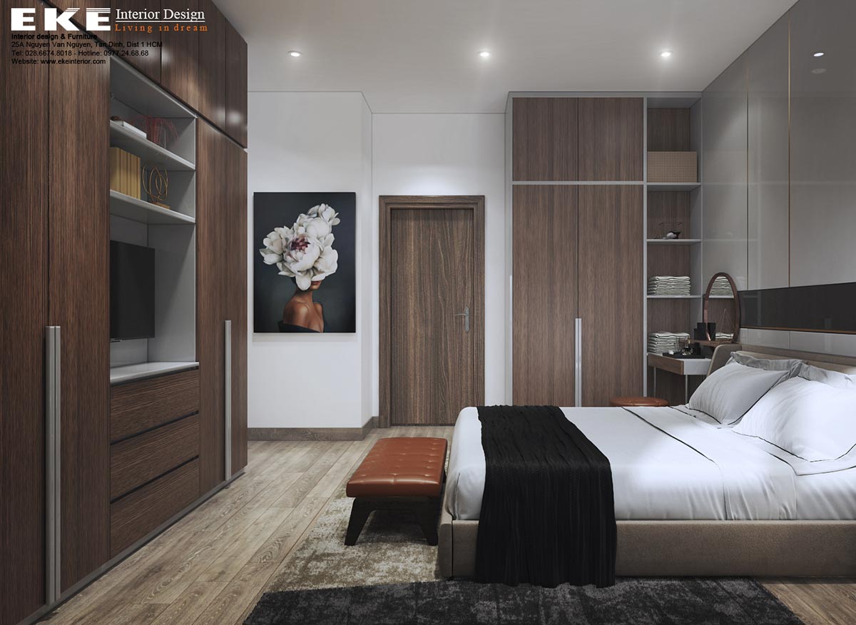 Thiết kế nội thất nhà phố tỉnh Đồng Nai - phòng ngủ