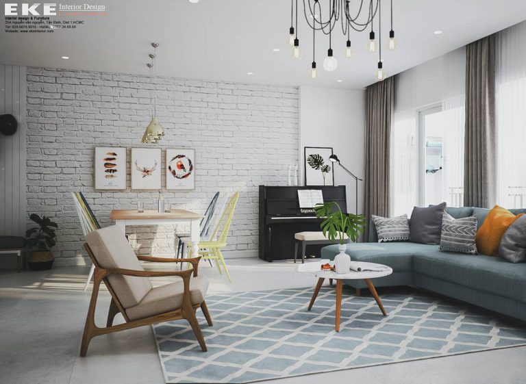 Thiết kế nội thất căn hộ Sunrise Riverside 95m2