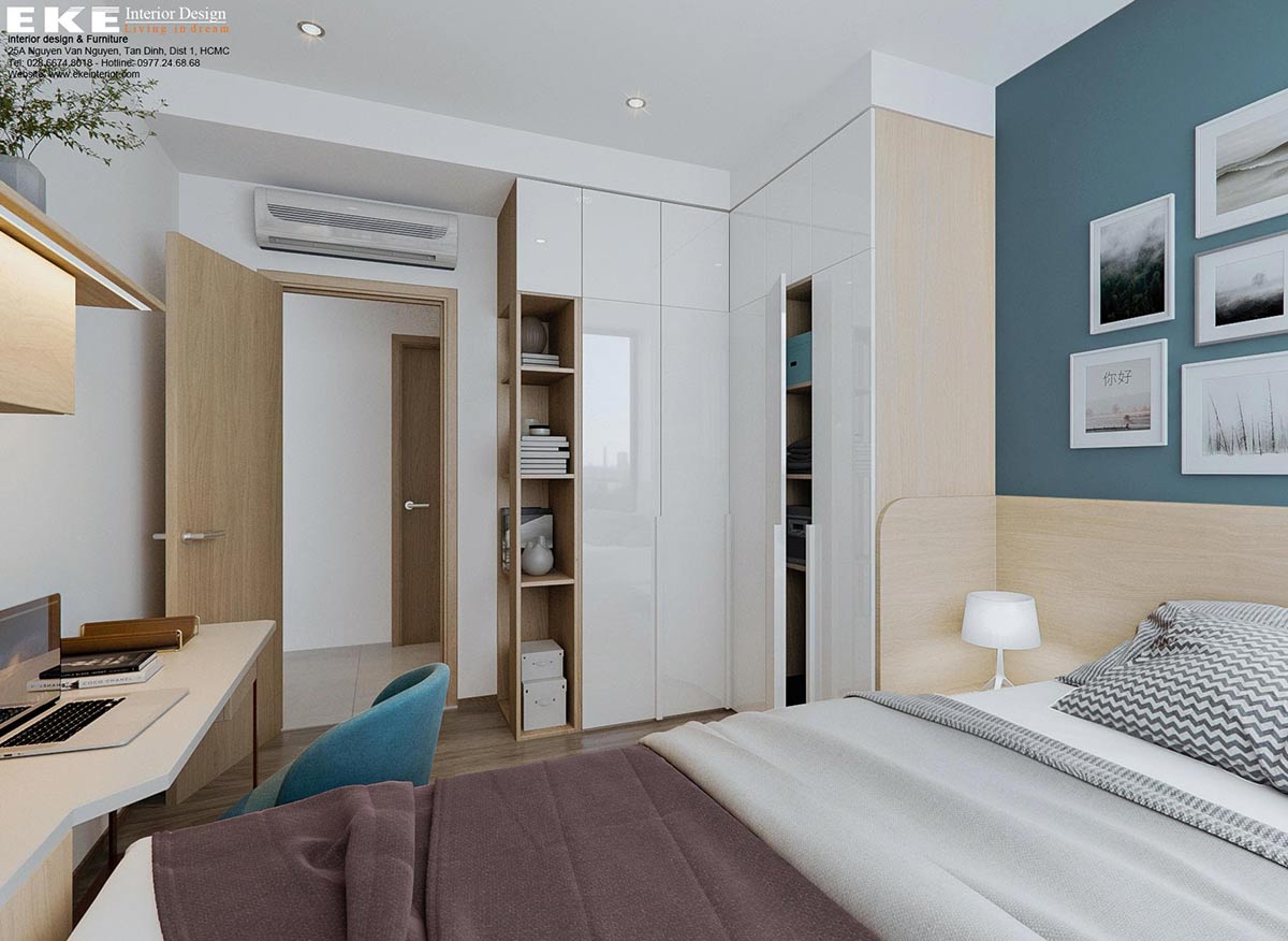 Thiết kế nội thất căn hộ chung cư River Park - Phòng ngủ