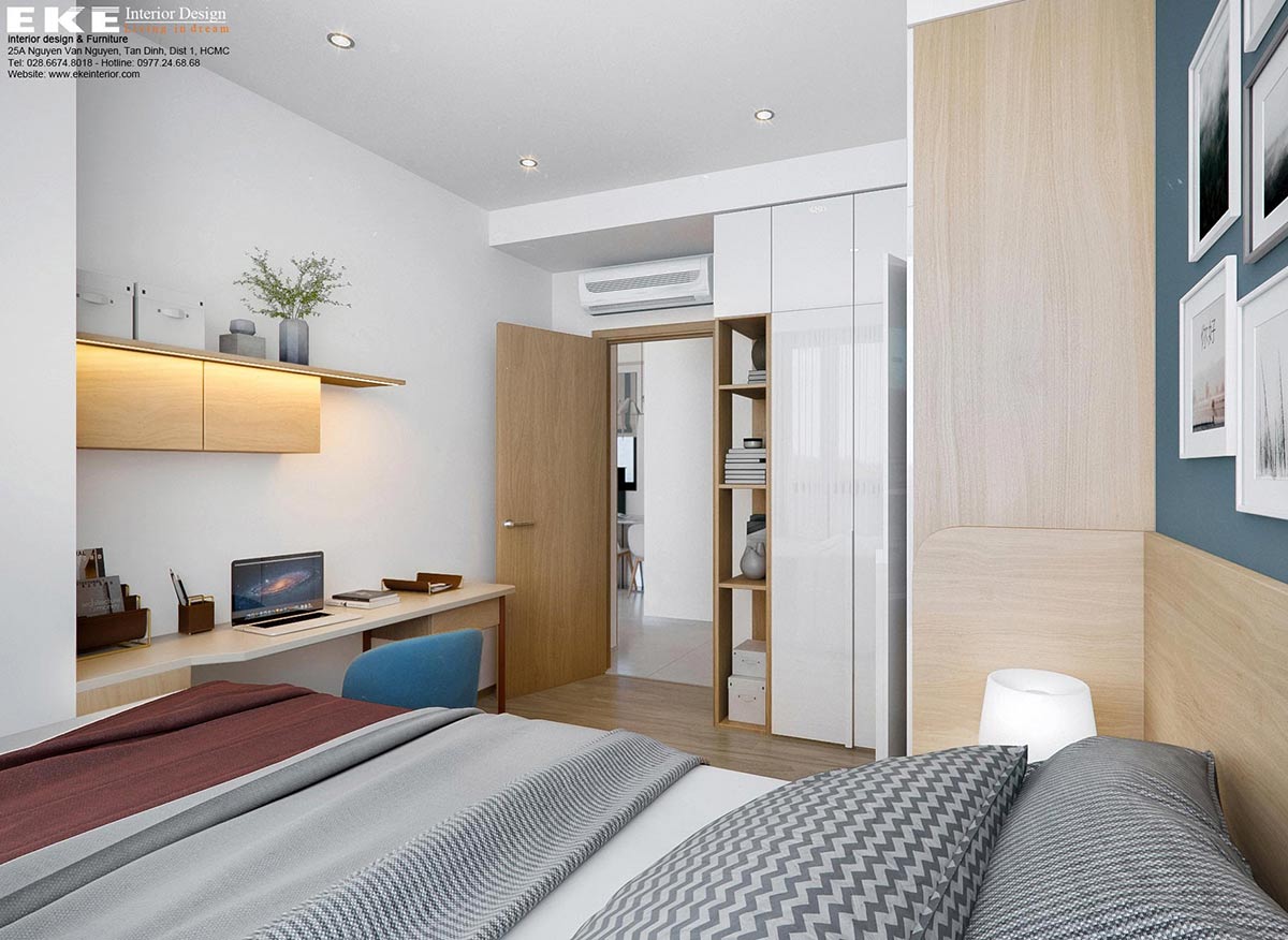 Thiết kế nội thất căn hộ chung cư River Park - Phòng ngủ