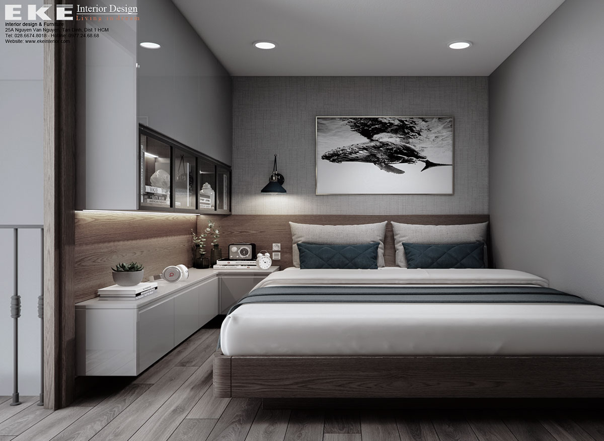 Thiết kế nội thất căn hộ chung cư La Astoria - Phòng ngủ