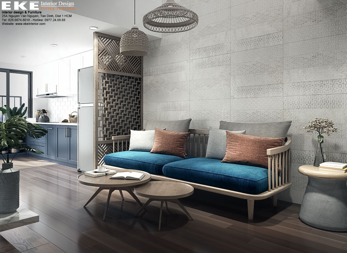 Thiết kế nội thất căn hộ chung cư La Astoria - Sofa phòng khách