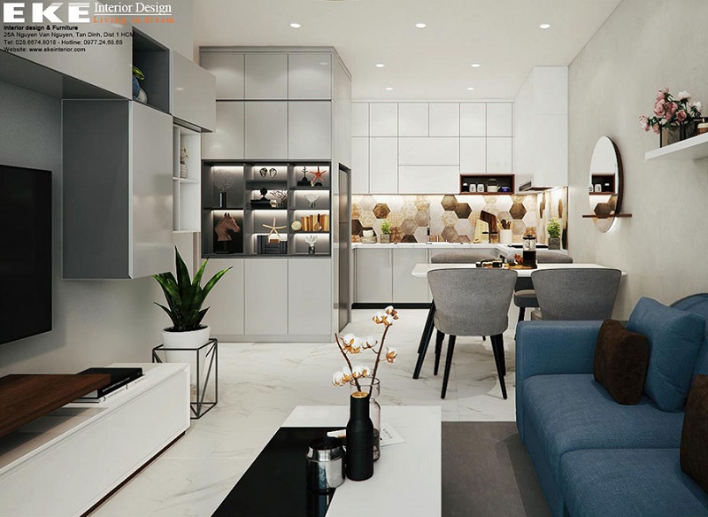 tủ bếp acrylic bền đẹp cho không gian bếp