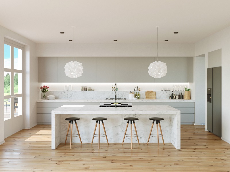 6 lợi ích của nội thất bếp màu trắng