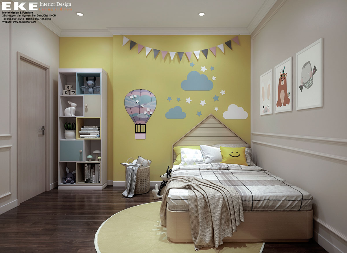 Thiết kế căn hộ Golden Mansion-phòng ngủ trẻ em
