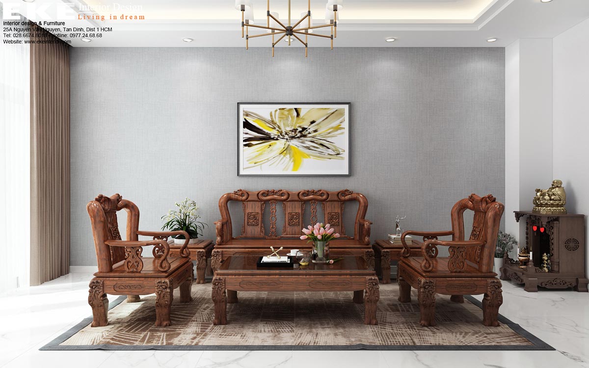 Thiết kế nội thất nhà phố Biên Hòa - Phòng khách