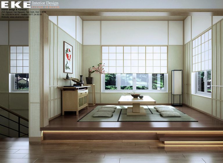 Thiết kế nội thất biệt thự Đà Lạt phong cách Nhật