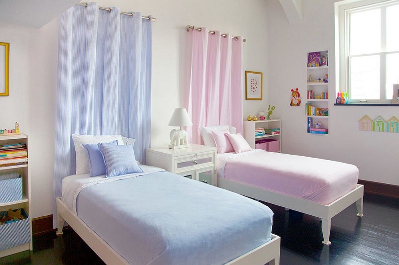 Phòng ngủ xinh xắn cho bé gái với gam màu pastel ngọt ngào