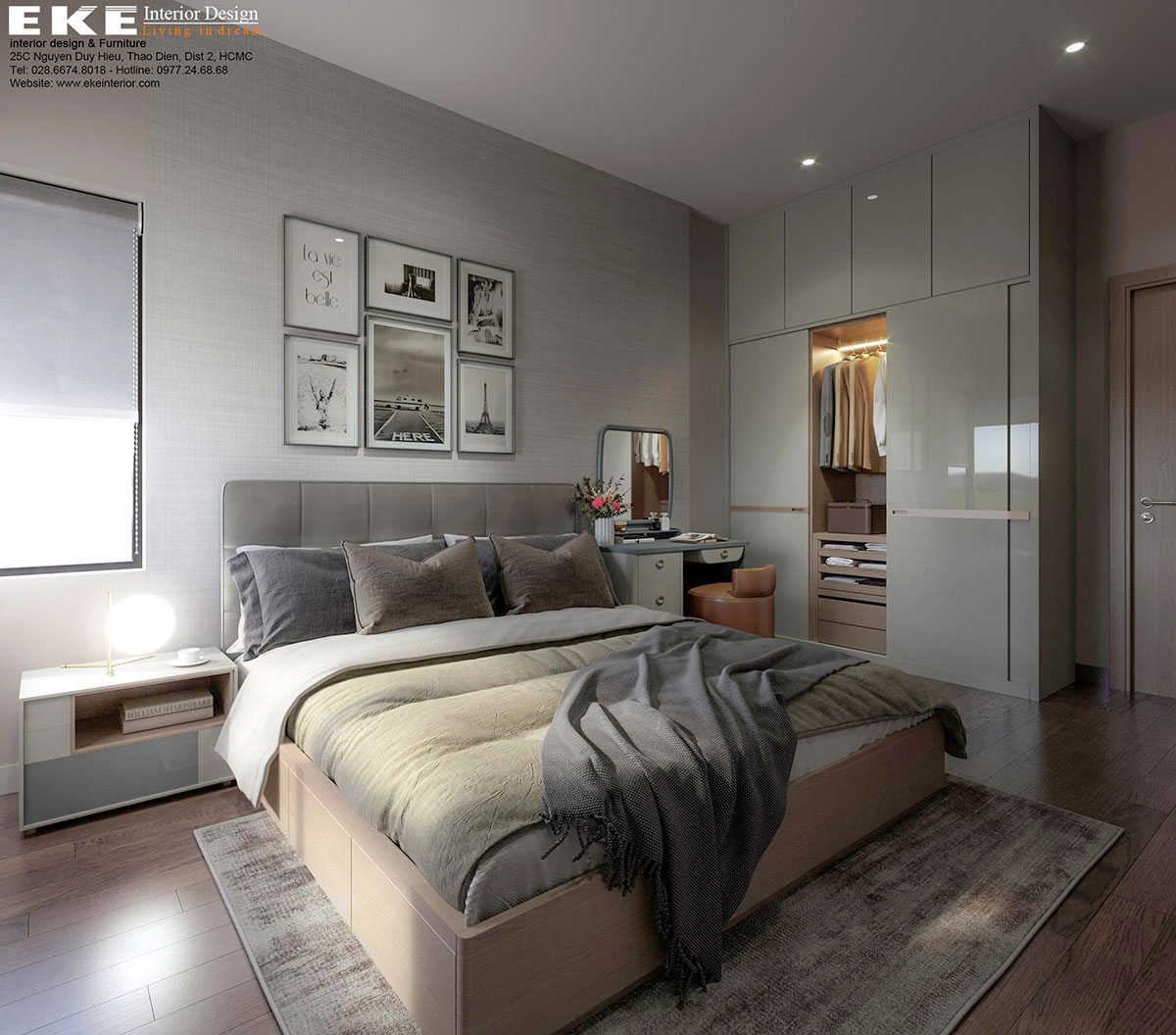 Phòng ngủ chung cư safira