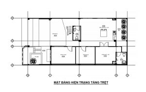 Mặt bằng tầng trệt trước khi cải tạo