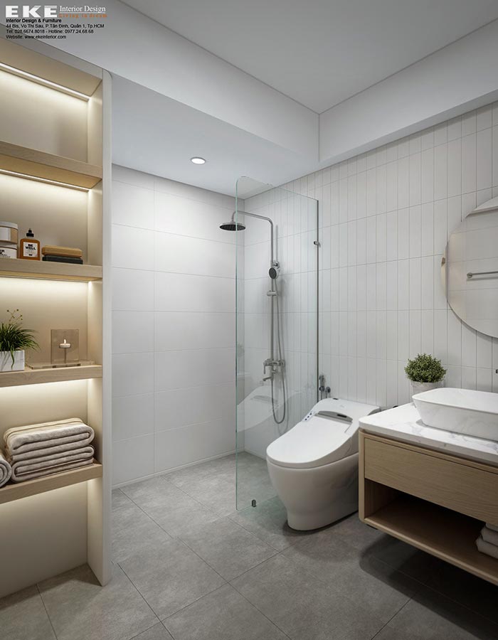 thiết kế cải tạo phòng tắm căn hộ flemington