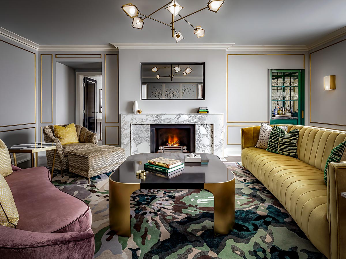 Phòng khách thiết kế theo phong cách Art Deco